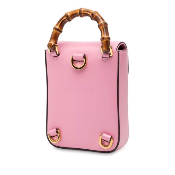 Gucci Bamboo Mini Rucksack Backpack Pink Leather main image 5